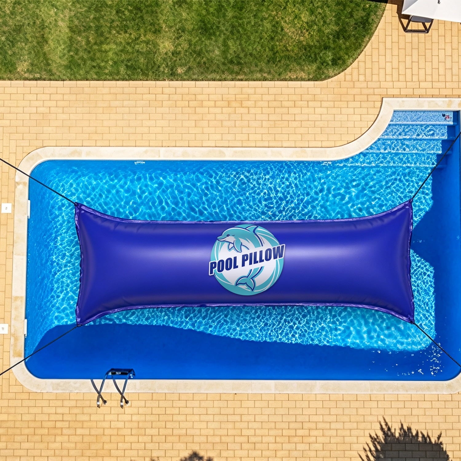 Pool Pillows for Above Ground Pools, Heavy Duty Pool Pillows Float, PVC Winter Pool Air Pillow, 4x15FT
