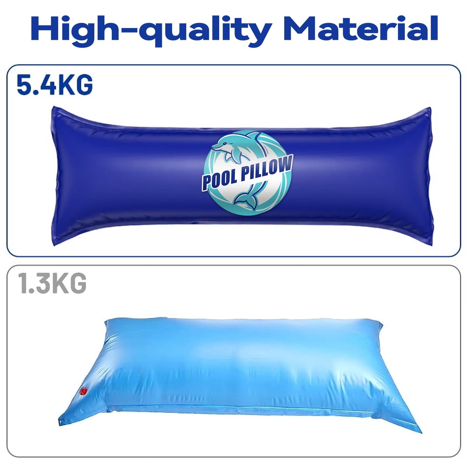 Pool Pillows for Above Ground Pools, Heavy Duty Pool Pillows Float, PVC Winter Pool Air Pillow, 4x15FT